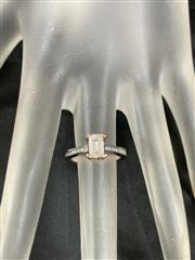 Lady's Diamond Engagement Ring 37 Diamonds 1.01 Carat T.W. 10K 2 Tone Gold 3.8g